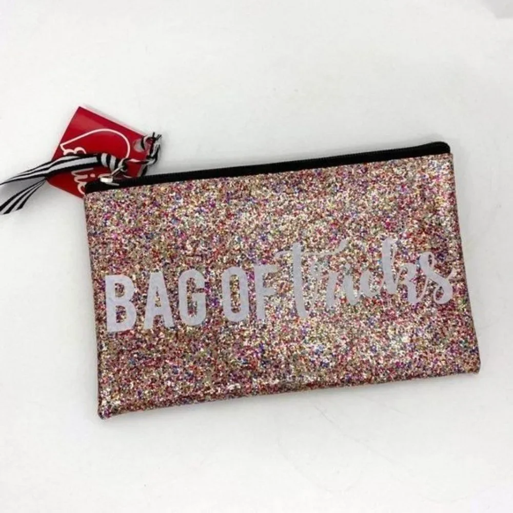 Onxy Glitter Cosmetic Bag New